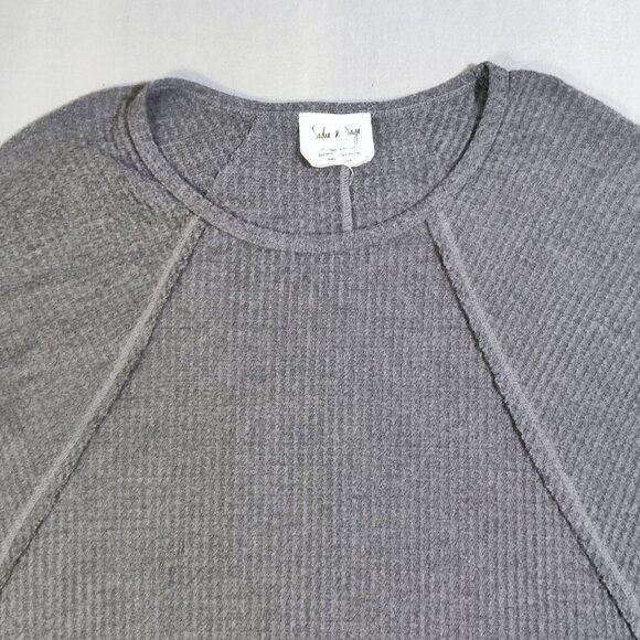 Sadie & Sage crew neck knit sweater women's size M grey colour - Picture 2 of 10